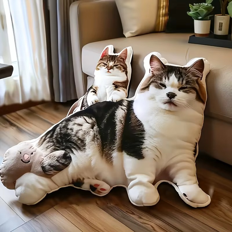 Pet Portrait Custom - Özel Tasarım Modern Evcil Hayvan Yastığı,