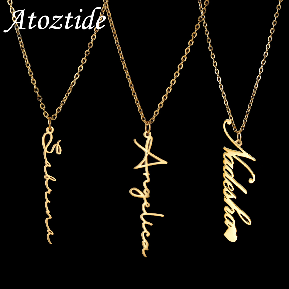 Birth Flower Necklace - Atoztide kişiselleştirilmiş özel ad kolye kadınlar