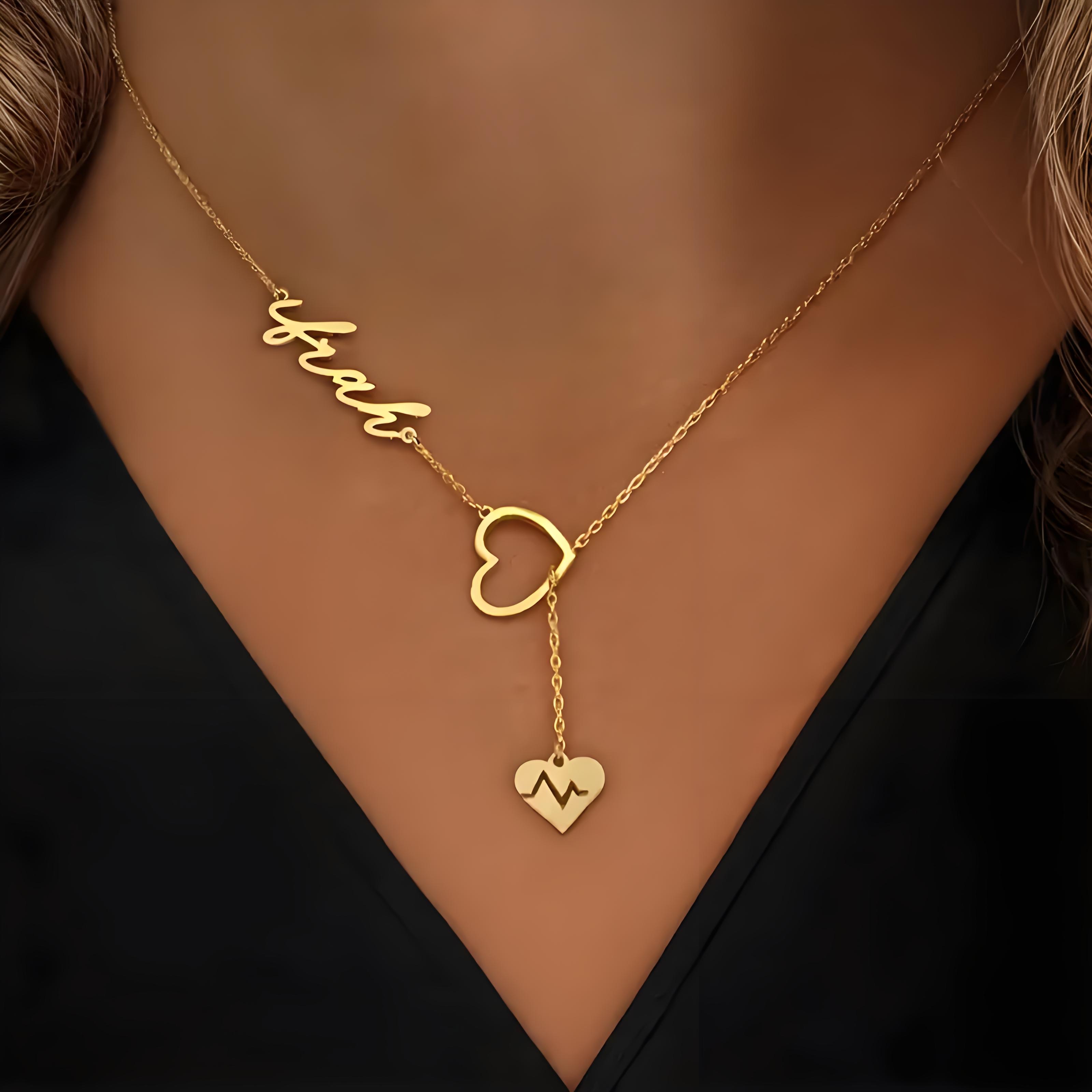 Kişiye Özel Çift Kalp Atışı İs - Birth Flower Necklace incelemesi ve fiyatı